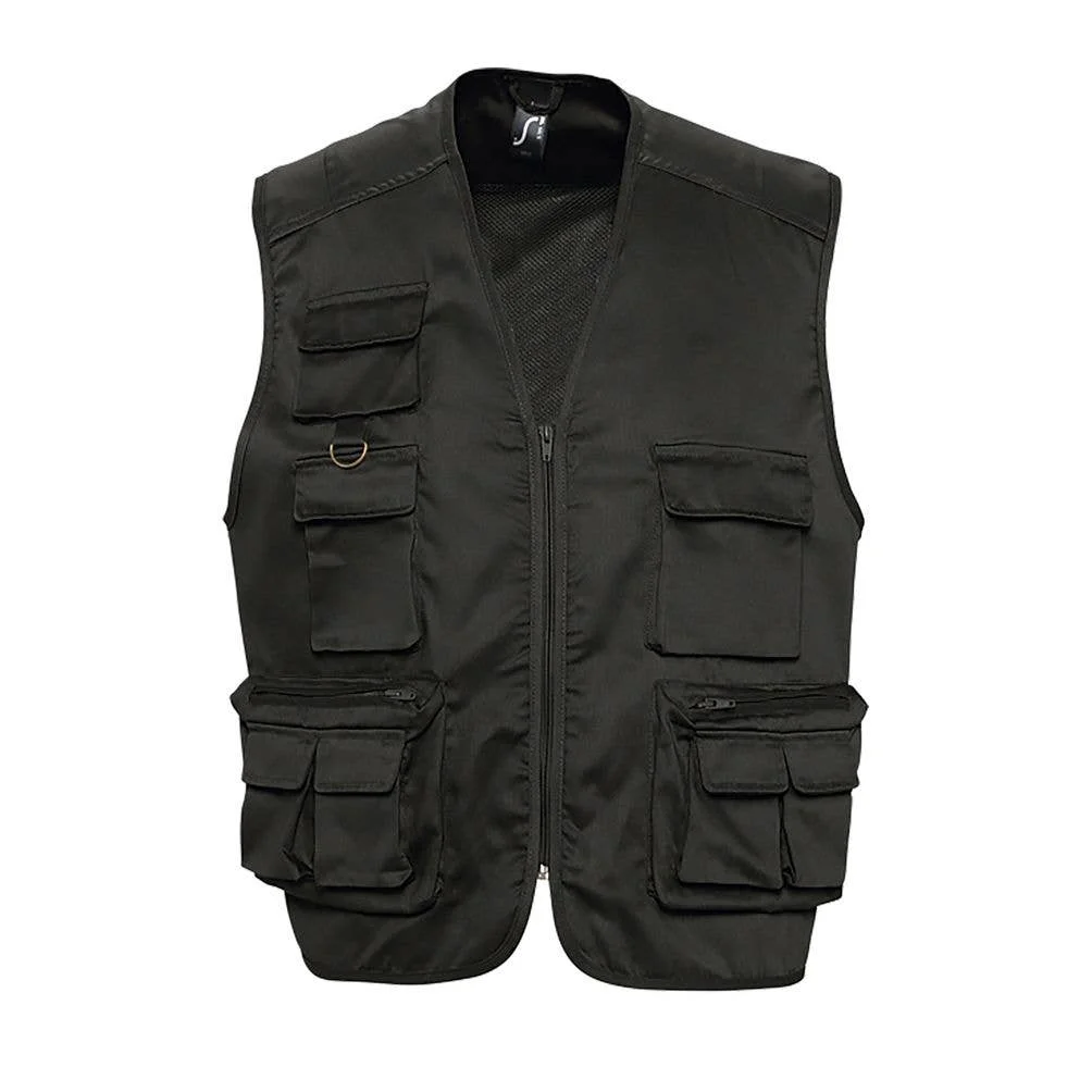 Selvaggio. Gilet Multitasche Reporter. 3Xl. Nero