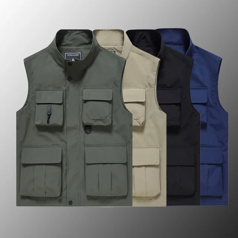 Gilet In Rete Da Uomo Gilet Tattico Militare Multitasche Abbigliamento Da Caccia Reporter Abbigliamento Da Pesca All'Aperto Allentato Abbigliamento Da