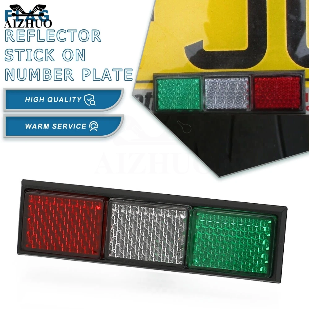 Universale Moto Flag Reflector Stick On Number Plate Per Loncin Voge 650 500 Ds 500 R 300 Ds 650Ds 500Ds 300Ds 500R