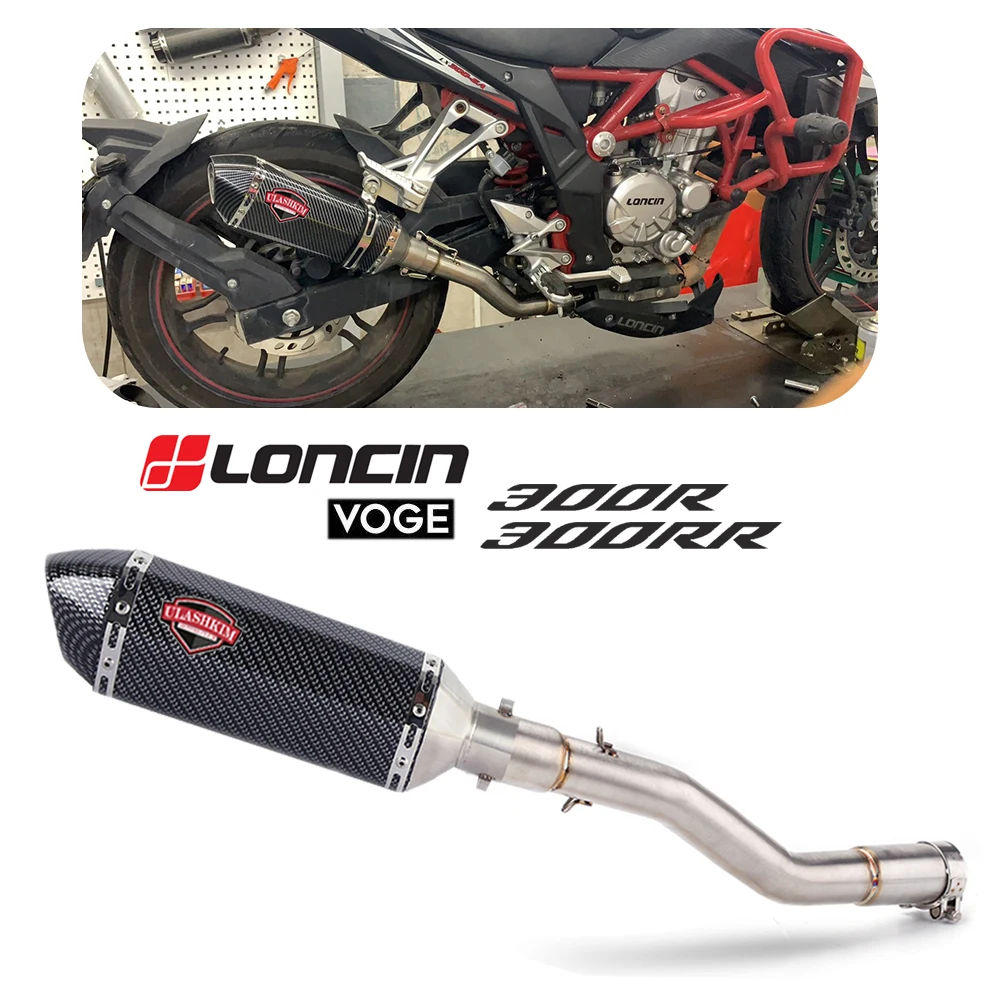 Scarico Silenziatore Moto Per Voge 300R 300Rr Lx300R Lx300Rr Loncin 300R Rr Marmitta Scarico Fuga
