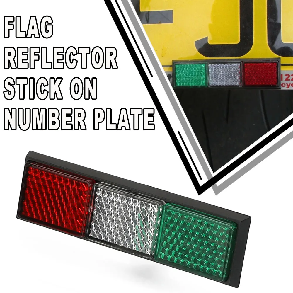 Universale Moto Flag Reflector Stick On Number Plate Per Loncin Voge 650 500 Ds 500 R 300 Ds 650Ds 500Ds 300Ds 500R