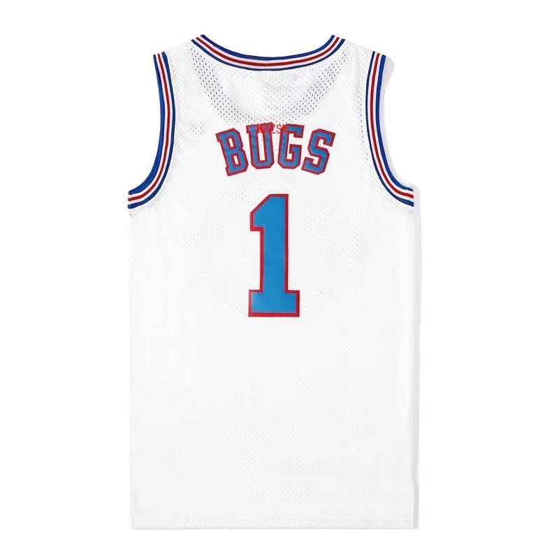 Nwzsm Movie Costumi Cosplay Space #23 Jd #1 Bugs #10 Ola #22 Murray Bunny Basketball Kids Jersey Adult Jersey Stitched Number