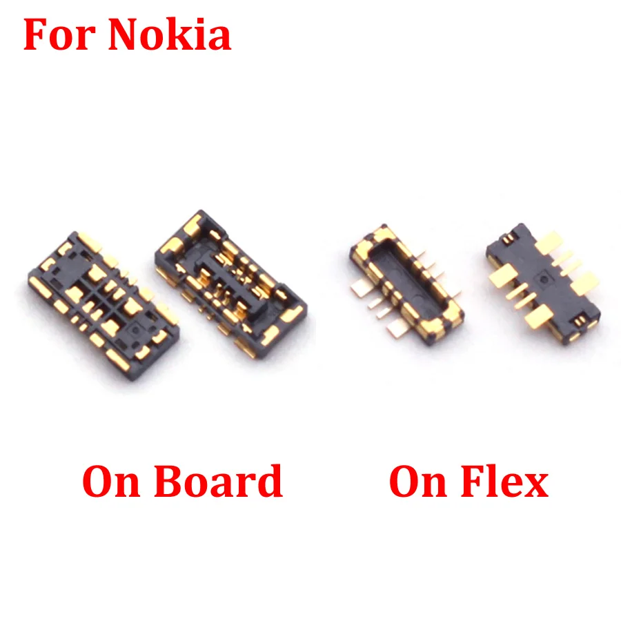 2Pcs Batteria Interna Flex Jack Fpc Connettore Clip Holder Plug On Board Per Nokia X20 Ta-1341 X10 Ta-1350 Xr20 5G Ta-1368 Ta-1362