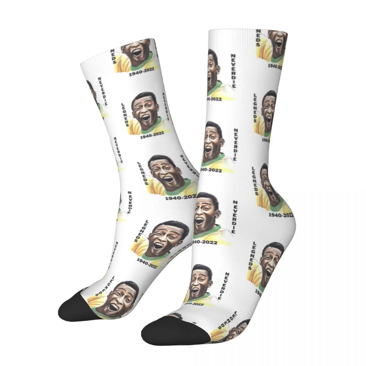 Pele Rip Pele Football Soccer Calzini Invernali Unisex Running Happy Socks Street Style Crazy Sock