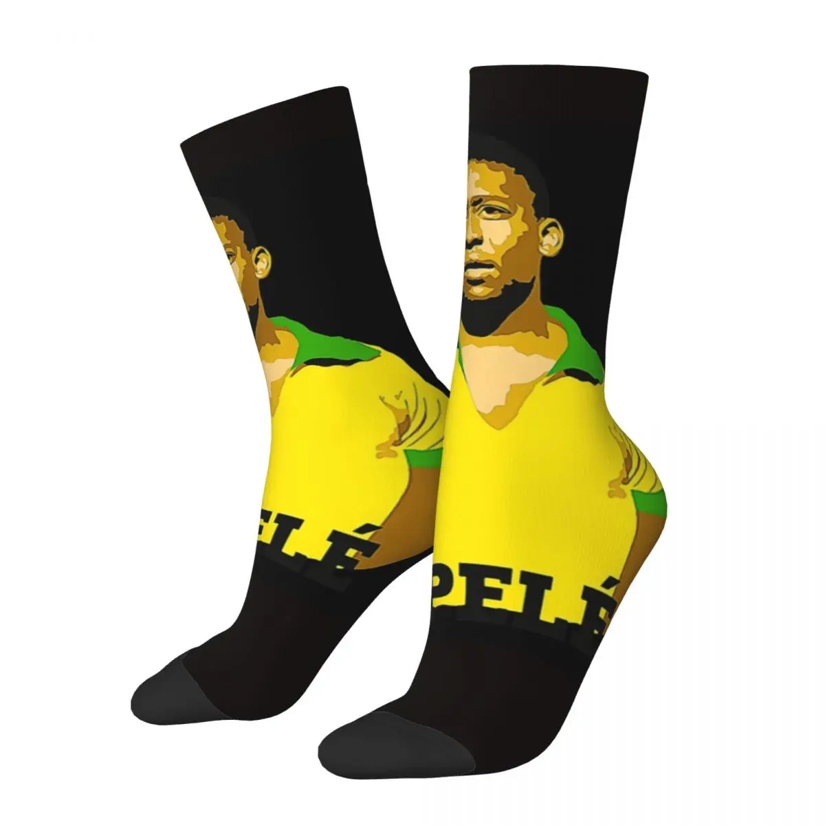 Rip Pele, Giocatore Di Calcio Pele Calcio Calcio Calzini Invernali Unisex Escursionismo Calzini Felici Street Style Crazy Sock