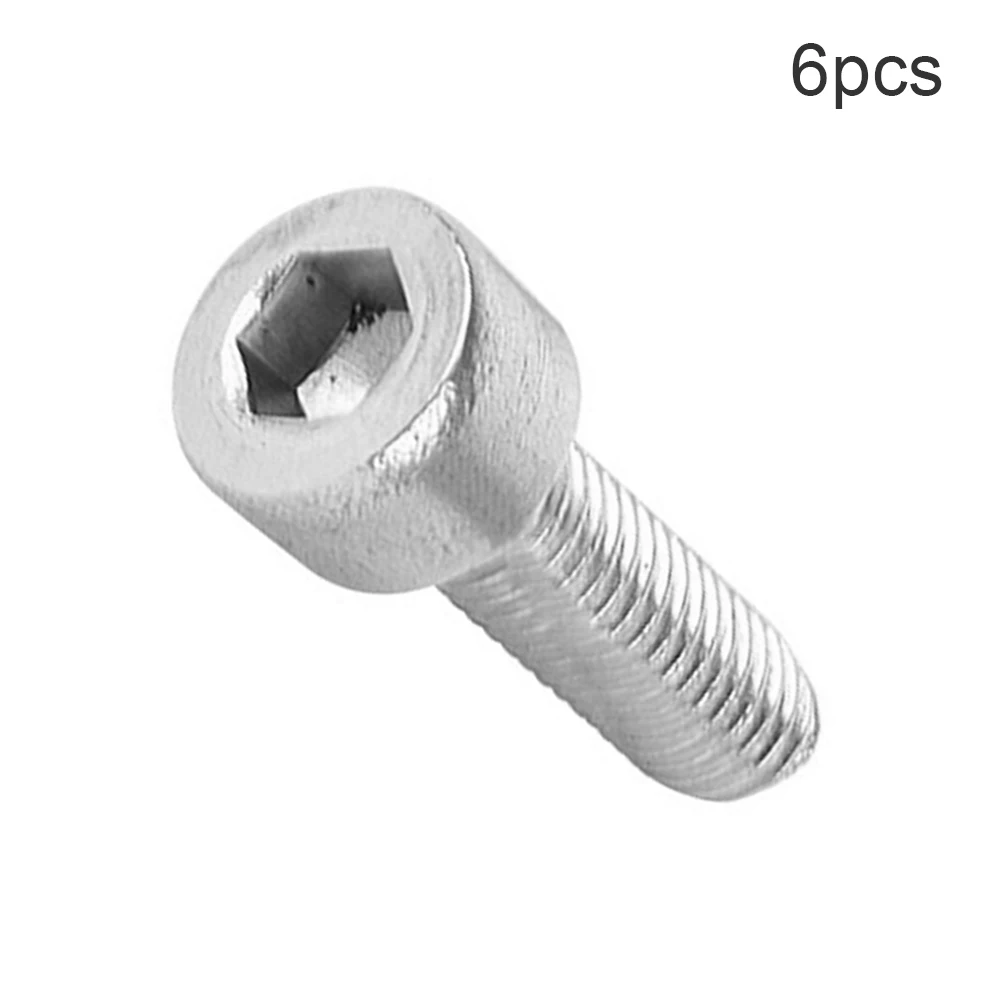 6Pcs Bike Water Bottle Cage Bolts Holder Screws 5Mm X 12Mm Stainless Steel Screw Hexagon For Bracket Rack Cycling Accessories