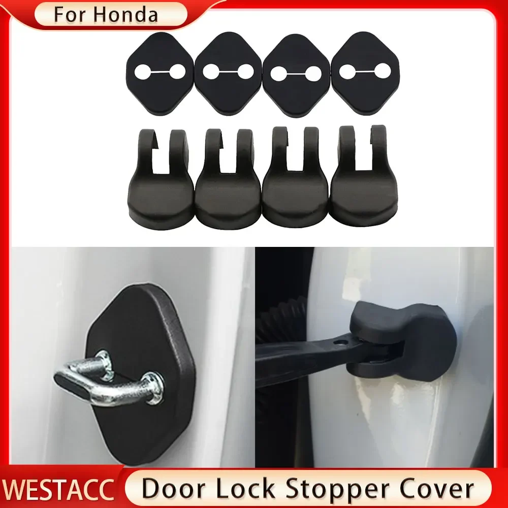 4Pcs Abs Car Door Lock Covers Doors Stopper Cover For Honda Jade Crv Civic Hr-V Vezel Hrv Jazz Accord City Odyssey Crosstour