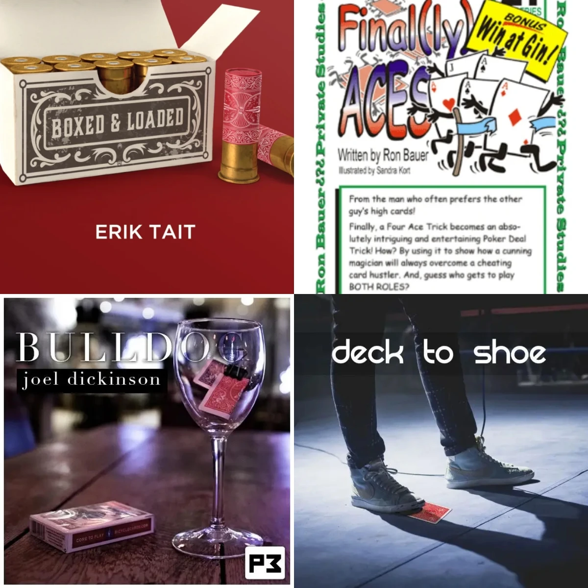 Boxed And Loaded By Erik Tait,Brother Hamman Aces Finally By Ron,Bulldog By Dickinson,Deck To Shoe Di Matt Mello - Magic