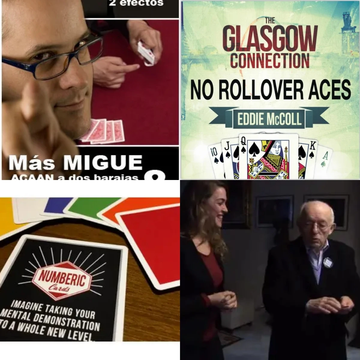 Mas Migue Por Miguel Puga,No Rollover Aces Di Eddie Mcc0Ll, Carte Numeriche Di Taiwan Ben,Paul Daniels - Las Cuatro Cartas - Magic