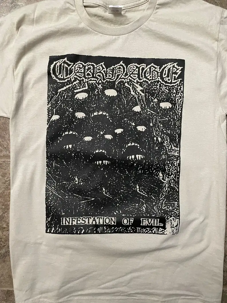 Maglietta Carnage Su Sand Tee Death Metal Dismember Nihilist Grave Annodata Asfisx
