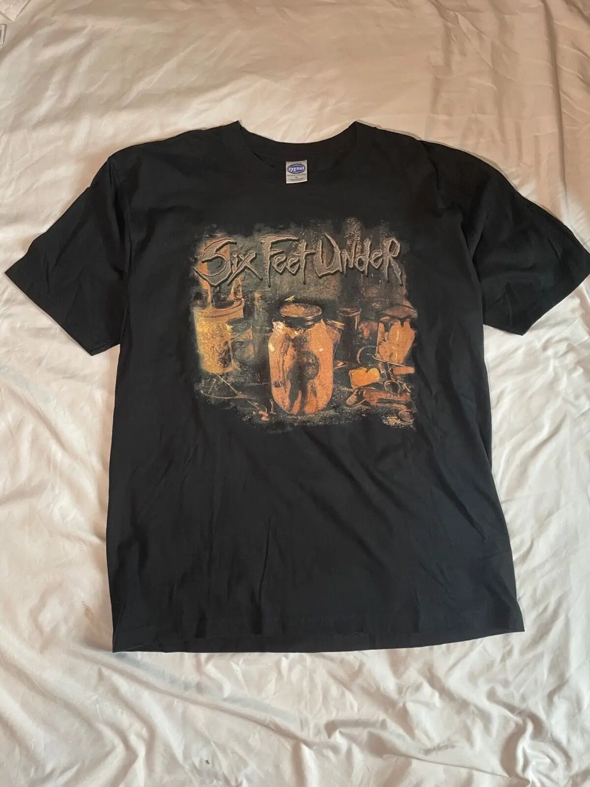 Vtg 2001 Six Feet Under True Carnage Band Shirt Taglia Xl Cannibal Cadavere
