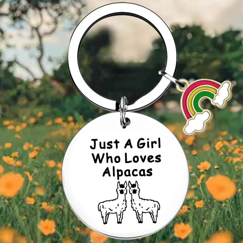 Llama Alpaca Lover Gift Portachiavi Anello Solo Una Ragazza Che Ama Alpaca Portachiavi Ciondolo Alpaca Regalo