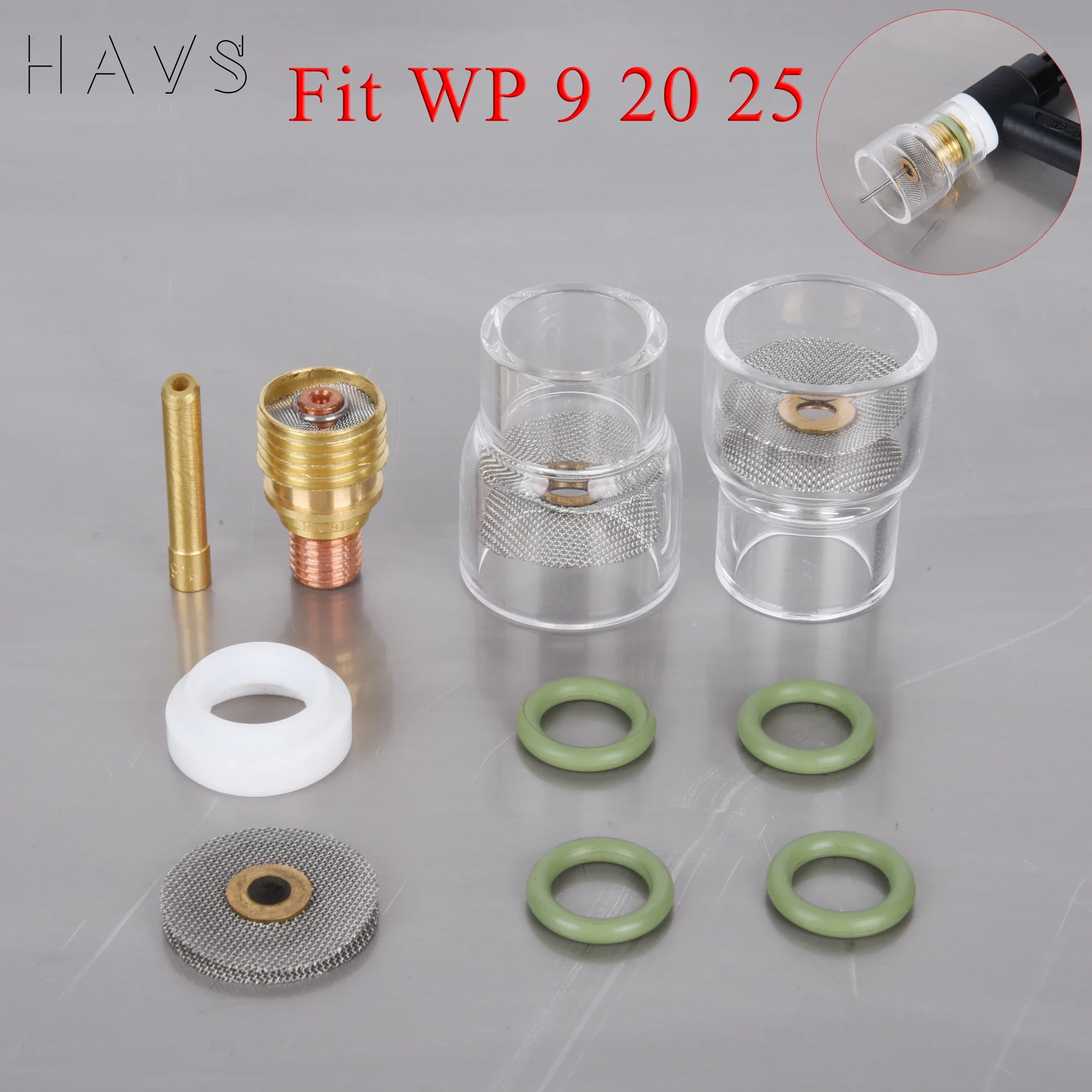 12Pcs Tig Welding #12 Kit Di Tazze Di Vetro Ad Alta Temperatura Torce Wp9 20 25 Pinze Tozze Set Di Lenti A Gas Per Il Corpo