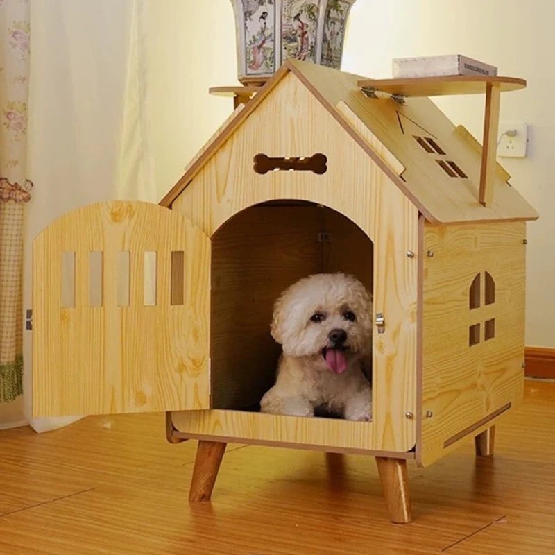 Accessori Gabbie Case Per Cani Letti Box Box Box In Legno Villa Casa Case Per Cani Racchiude Grande Lapin Nicchia Pour Chien Mobili Per Cani Fg25
