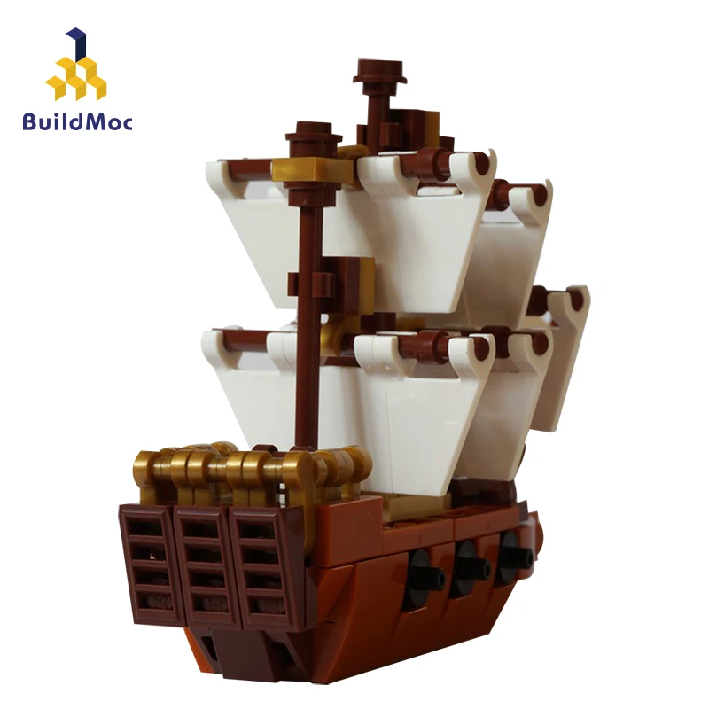 Mini Nave Barca Barca Barca A Vela Building Block Kit 21313 Nave Alternativa Costruire Modello Di Mattoni Giocattolo Particelle Compatibili Regalo Per