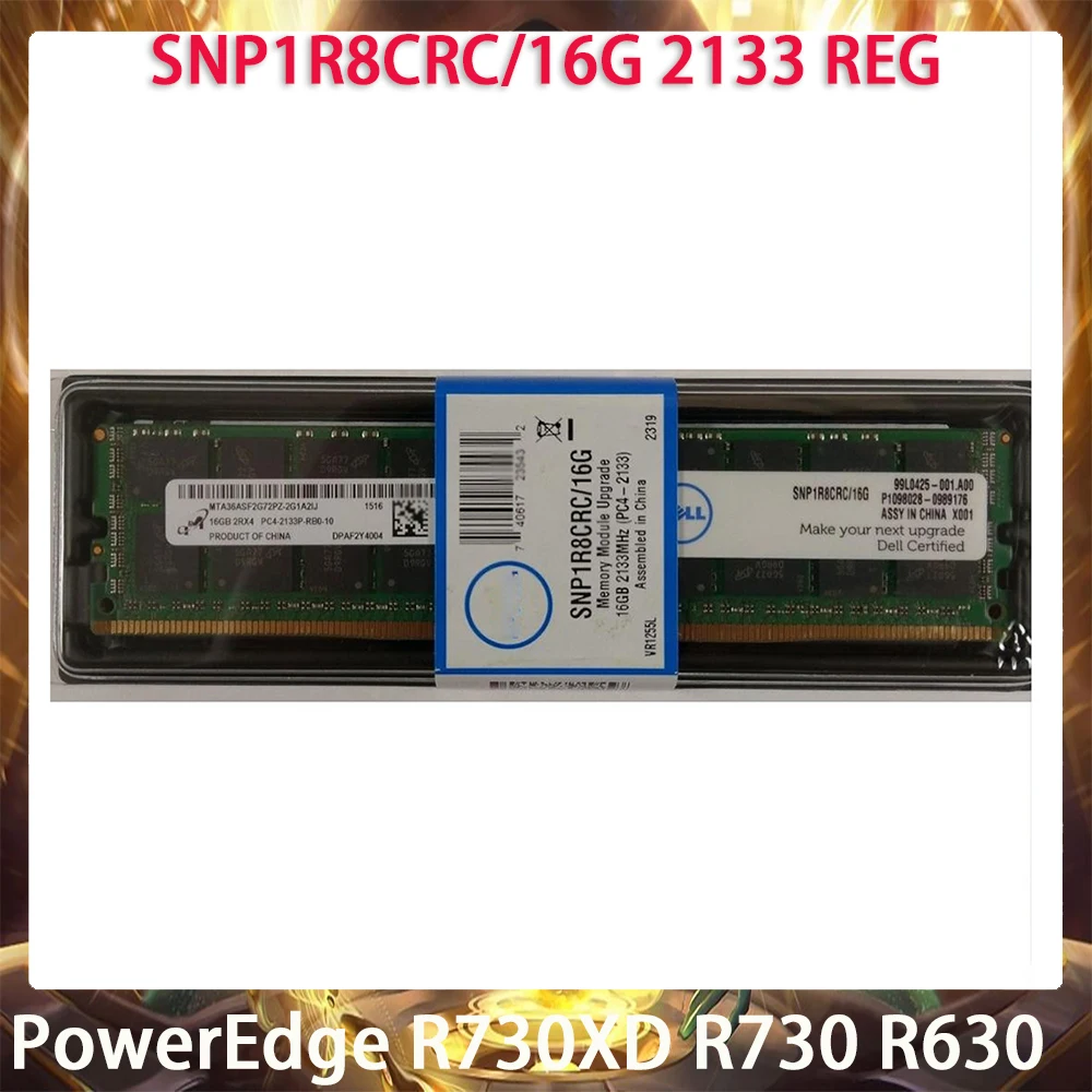 Snp1R8Crc/16G 2133Mhz Reg Per Dell Poweredge R730Xd R730 R630 Memoria Ram Nave Veloce Alta Qualità