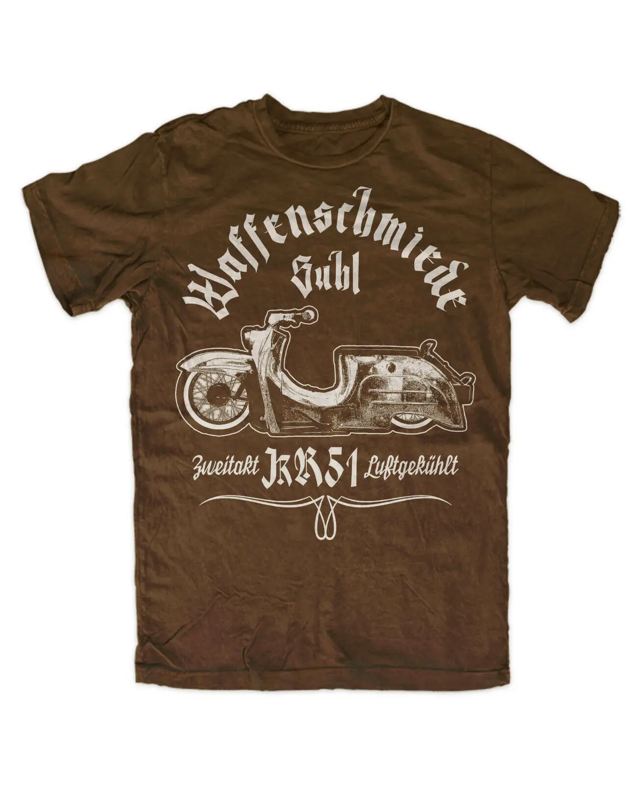 Maglietta Gunsmith Syrtschwalbe Brown Kr51 Roller Ciclomotore Funny Simson Star