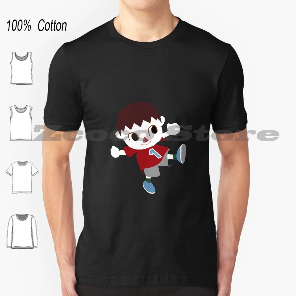 T-Shirt Thevillager 100% Cotone Uomo Donna Modello Personalizzato The Villager Villager Animal Sbb Smash Bros Wii Wii Smash Bros