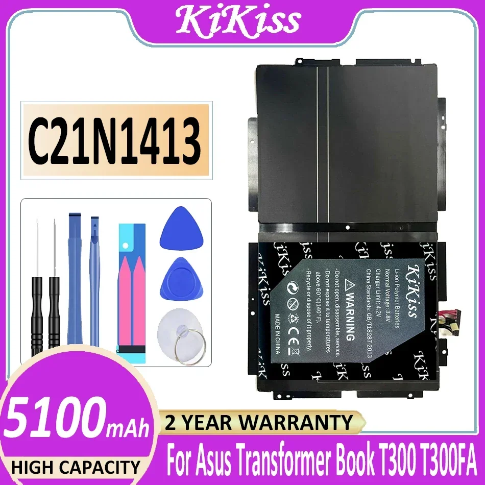 Batteria Kikiss C21N1413 5100Mah Per Asus Transformer Book T300Fa T300 Laptop Bateria