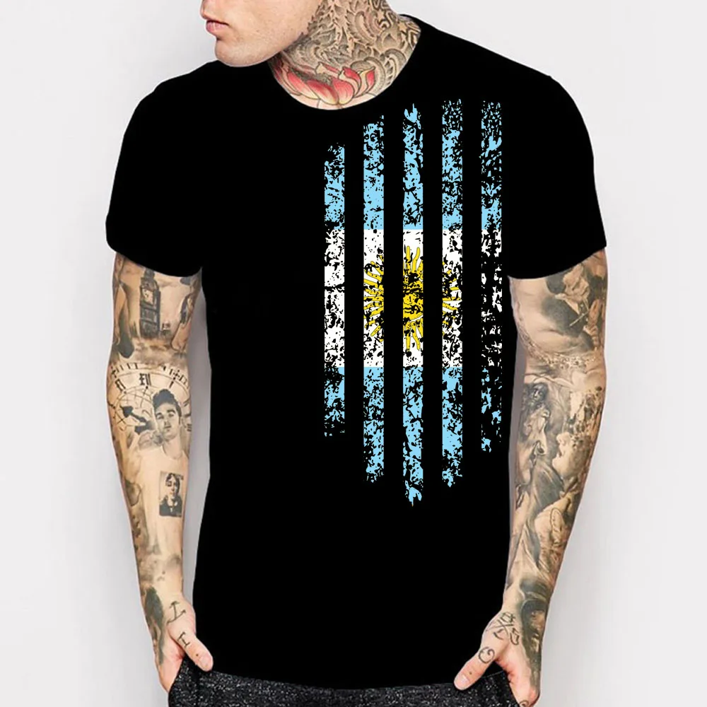 Magliette Bandiera Argentina Summer Fashion Mes Brand Top Fitness Manica Corta Camicia Casual Taglia S M L Xl S - 6Xl S - 6Xl