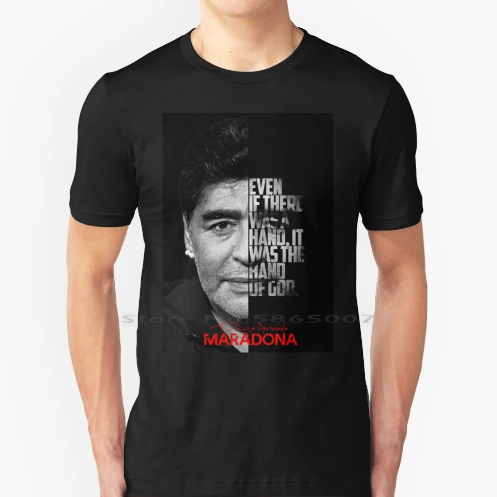 Citazione Diego Armando Maradona In Bianco E Nero. Maglietta 100% Cotone Diego Maradona Diego Armando Maradona Football Argentina Leo