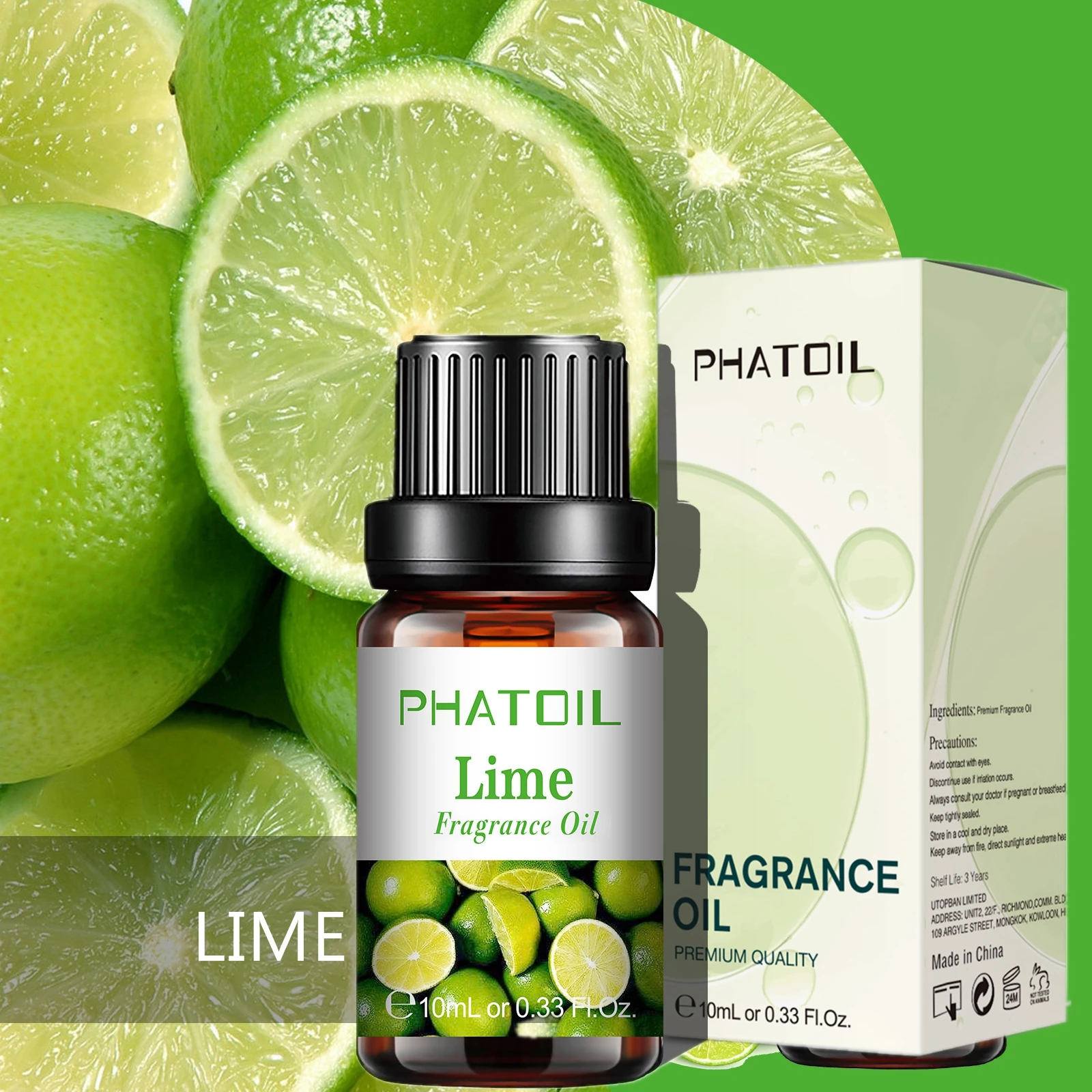 Phatoil 10Ml Lime Fragrance Oil Profumo Fruttato Fare Cocco Fragola Arancia Mango Mela Anguria Limone Fig Aroma Oil