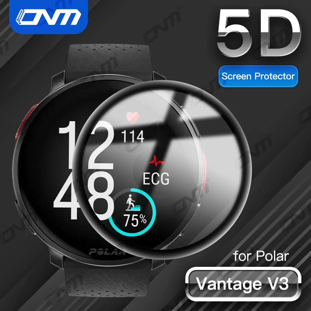Pellicola Protettiva 5D Per Protezione Dello Schermo Polar Vantage V3 Pellicola Antigraffio Per Schermo Smartwatch Vantage V3 (Non Vetro)