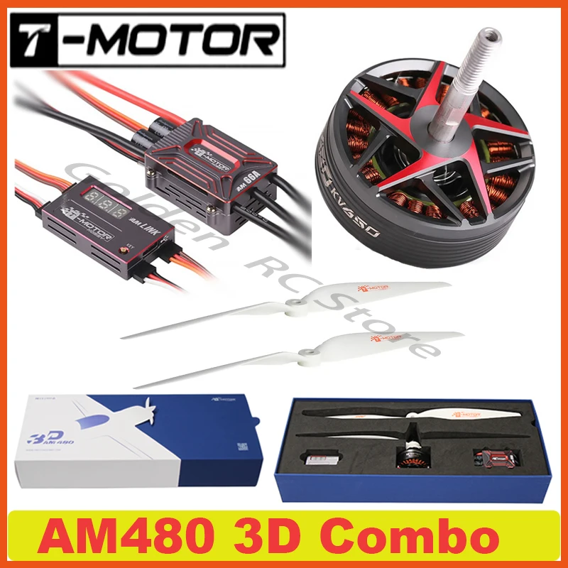 T-Motor Am480 3D Combo (Am40 Brustensor Motor Am66A Esc 13*6,5 Prop Am Link) Fuir Starr Flugel 3D 45-52 "Flugzeuge Drohne