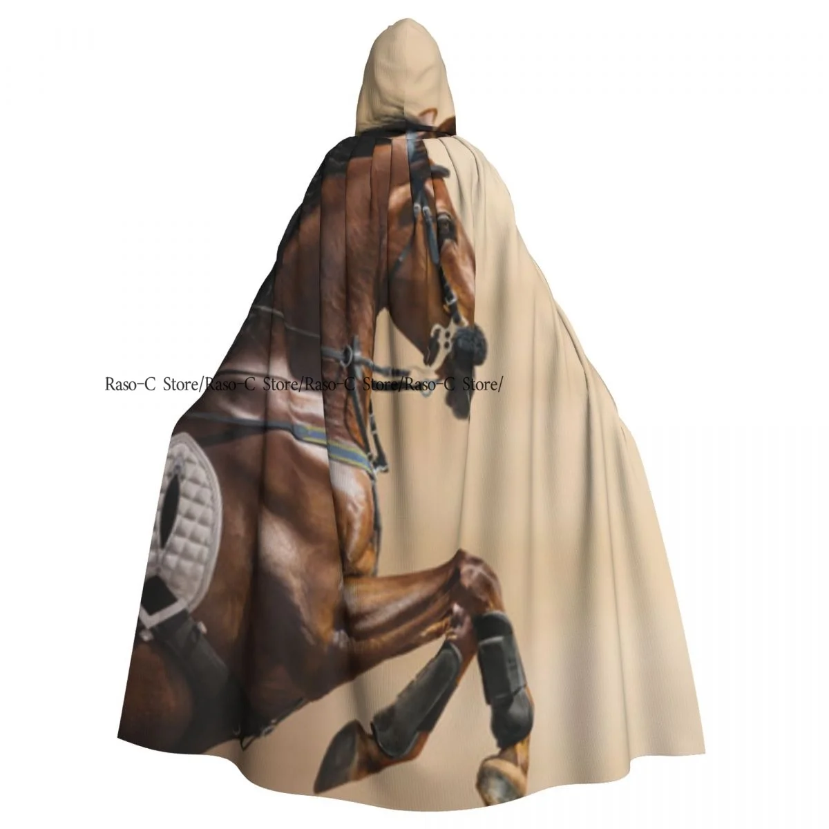 Mantello Lungo Mantello Cavallo Che Salta In Hackamore Life Force Power Honor Love Sign Mantello Con Cappuccio Cappotto Autunno Felpe Con Cappuccio