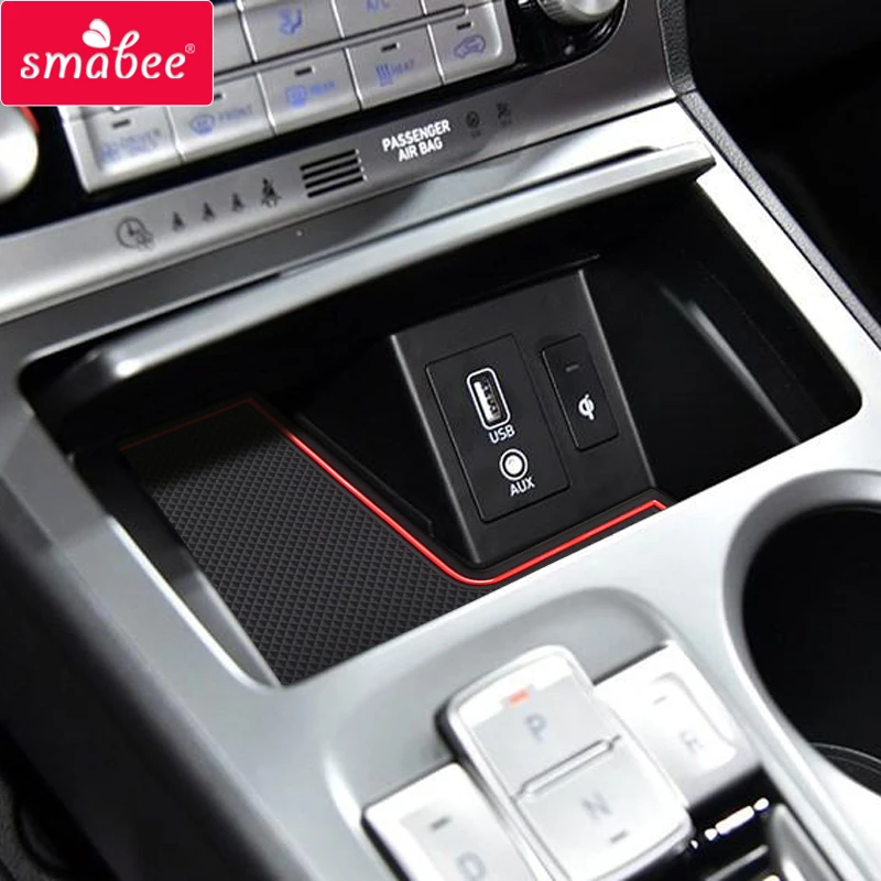 Smabee Per Hyundai Kona Ev Elektro My 2020 - 2022 Auto Elettrica Antiscivolo Slot Per Cancello Tappetino Per Tazza Accessori Antiscivolo Per Scanalatu