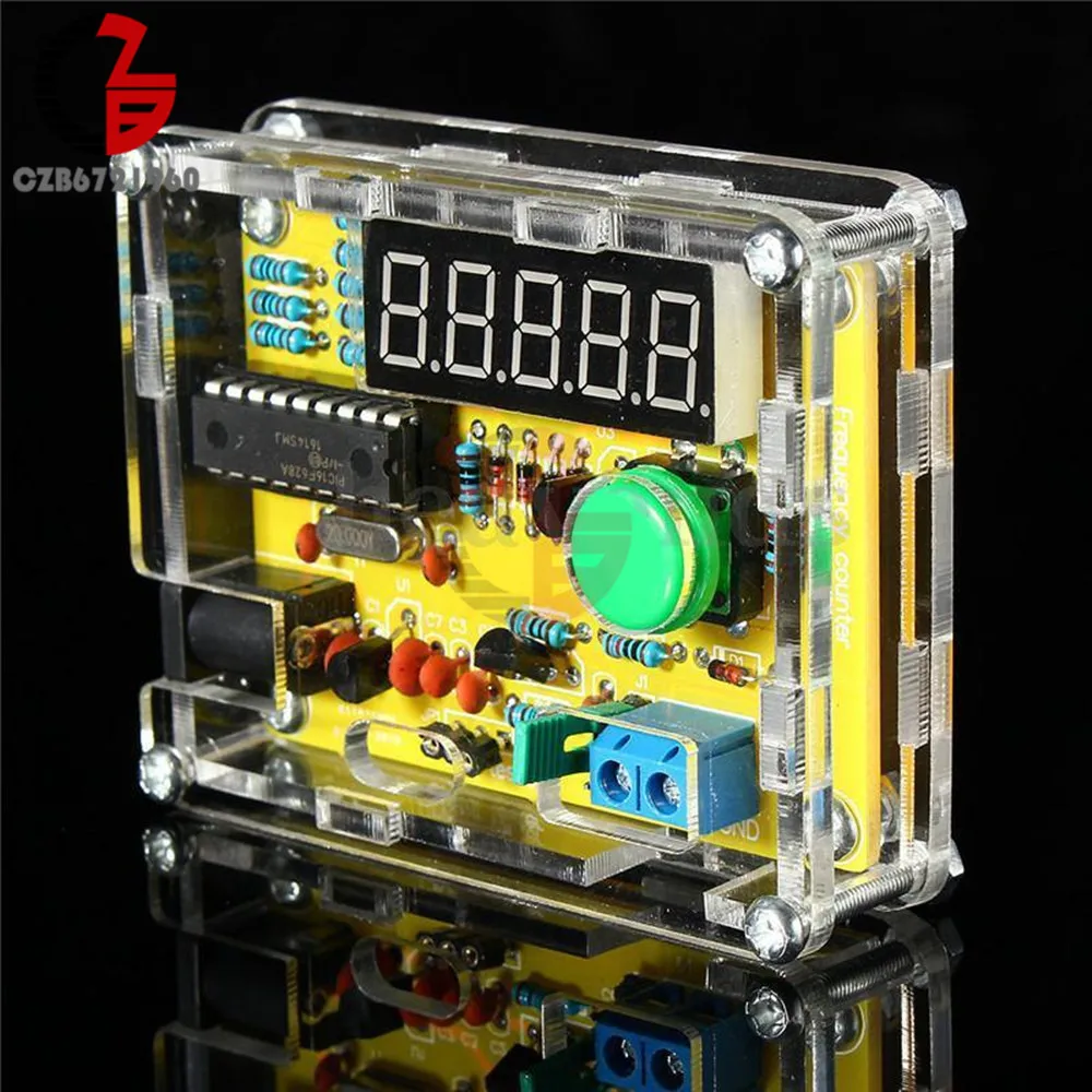 Kit Fai Da Te 1Hz-50Mhz Oscillatore A Cristallo Tester Di Frequenza Meter Counter + Case New
