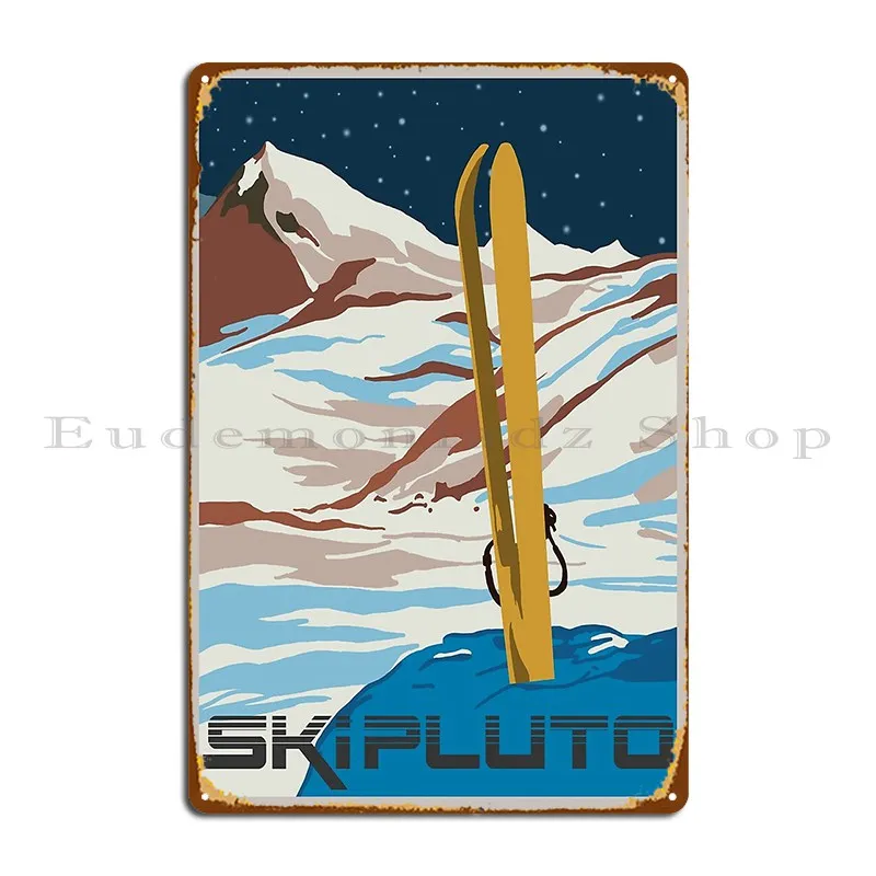 Sci Pluto Targa In Metallo Poster Garage Club Garage Club Garage Disegni Tin Sign Poster