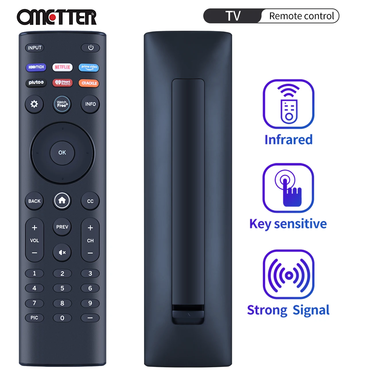 Xrt140-V5 Xrt140V5 Telecomando Per Vizio Smart Tv Con Hbomax Netflix Prime-Video Pluto-Tv Iheart-Radio Crackle Watch-Free