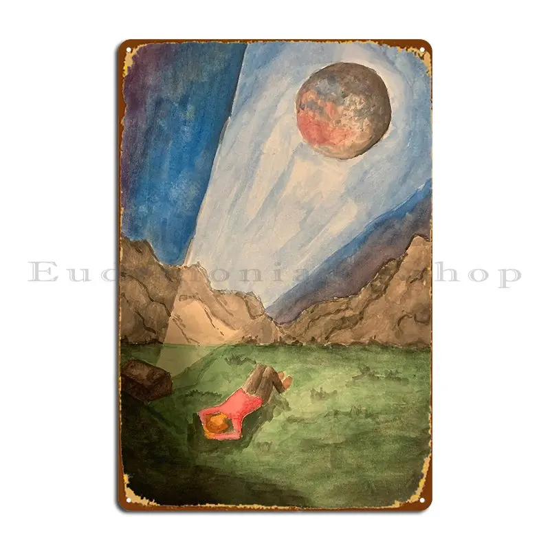 Pluto Proiettore Rex Orange County Pittura Ad Acquerello Targa In Metallo Design Targa Da Parete Club Targa Da Parete Club Tin Sign Poster