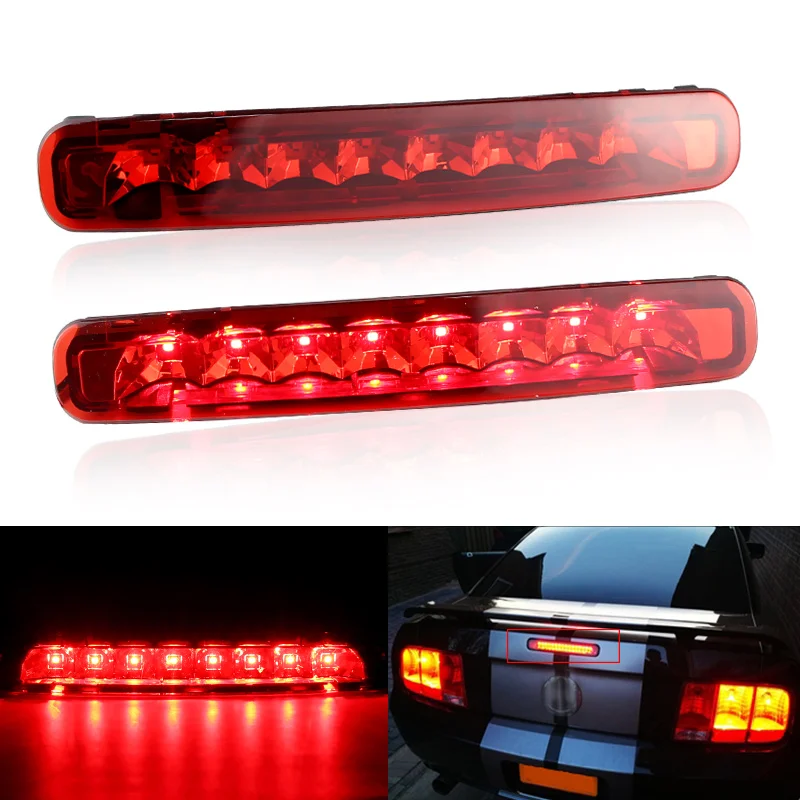 1 Pz Auto Led 12V Per Ford Mustang Super Bright Terza Terza Luce Di Stop Per 2005-2009 Ford Mustang Led Rosso