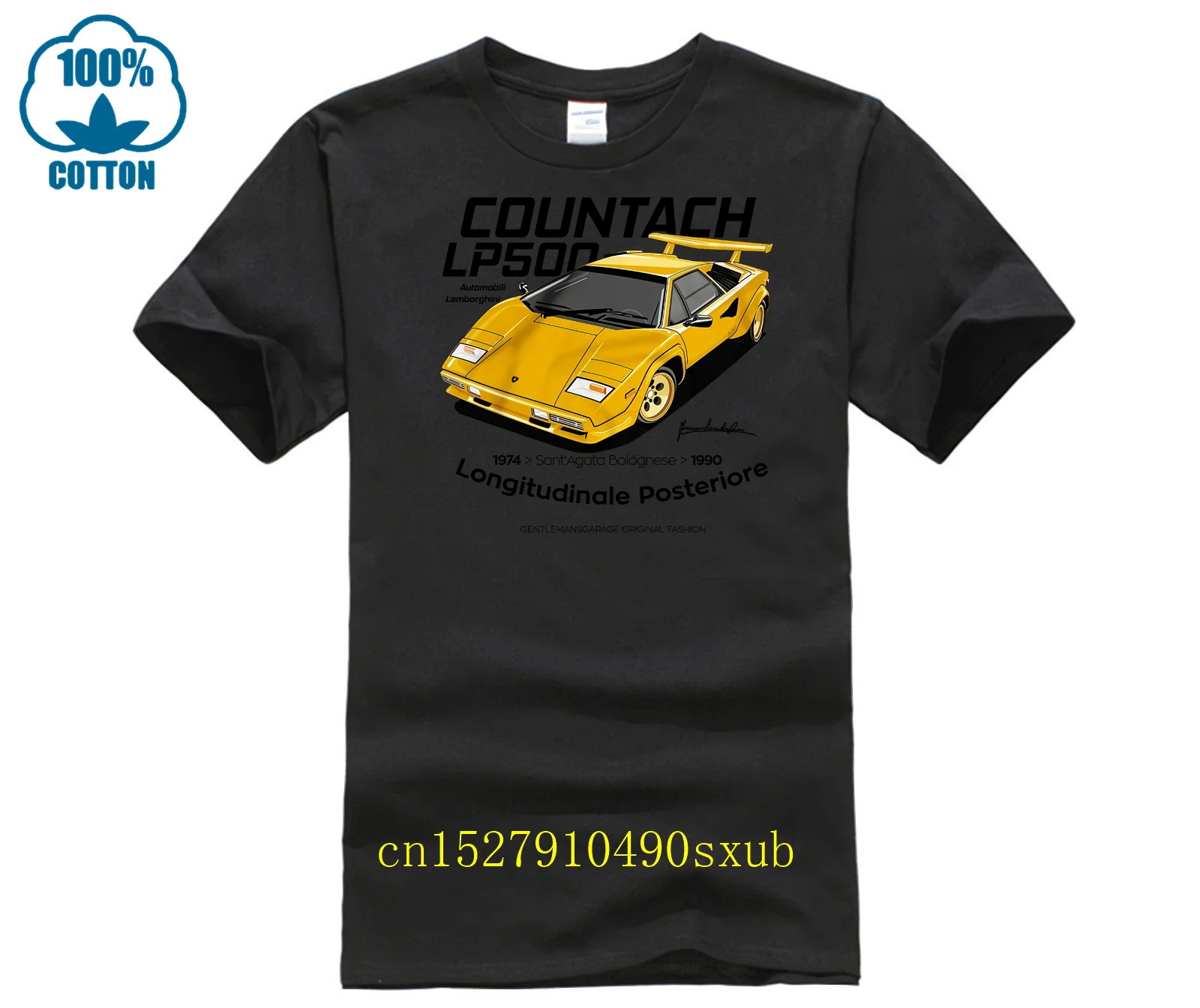 Maglietta A Maniche Corte Da Uomo Cool Lamborghini Countach Lp500 Maglietta Da Uomo