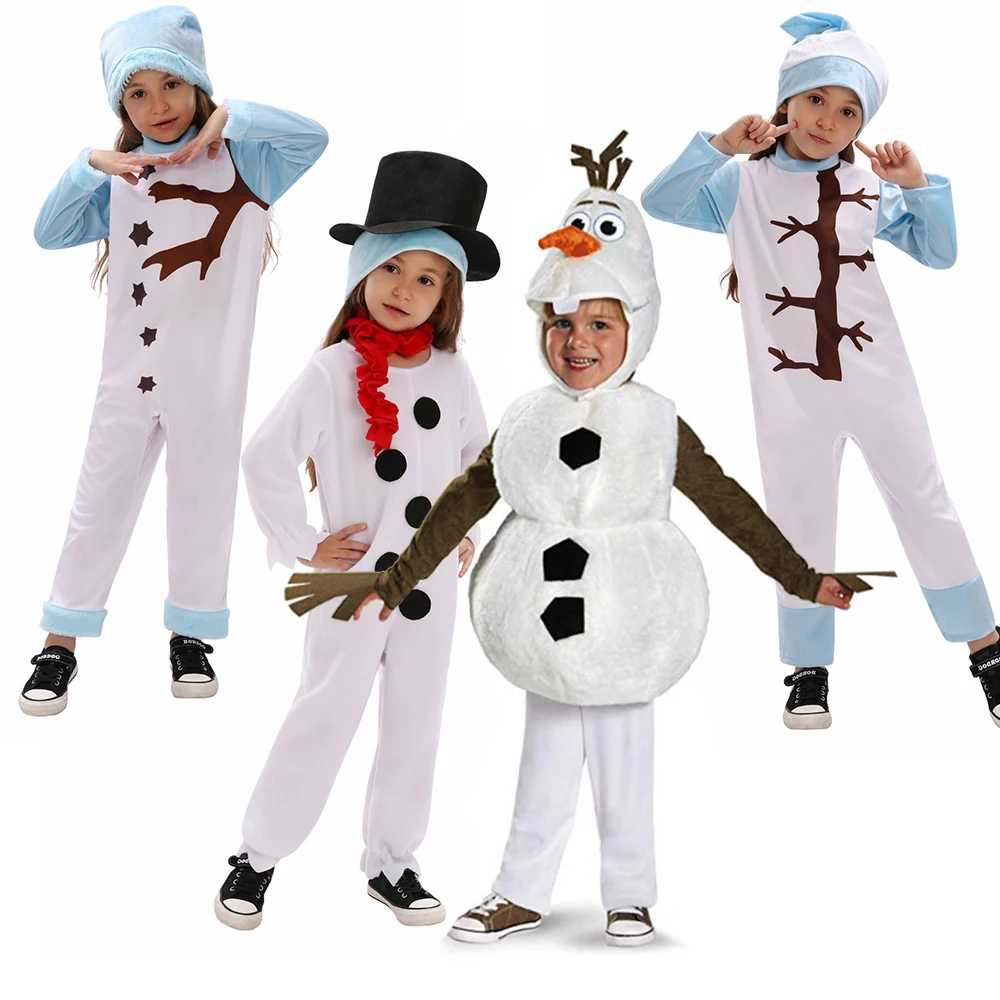 Frozen Snowman Olaf Costume Nuovi Bambini Costumi Di Natale Ragazze Olaf Pupazzo Di Neve Tuta Fancy Dress Party Costume Di Carnevale Regalo Per Bambin
