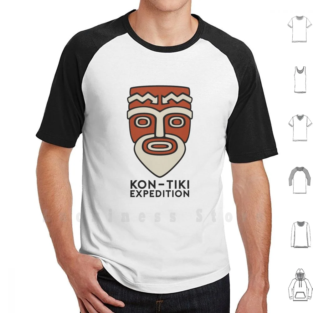 Kon Tiki Expedition T Shirt Cotone Fai Da Te Big Size S-6Xl Kontiki Norvegia Isole Della Polinesia Francese Tropical Ocean Inca