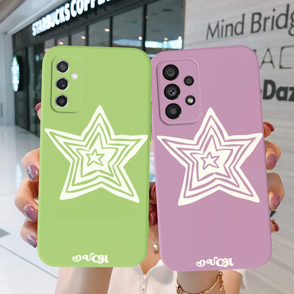 Custodia Per Samsung Galaxy S10 4G S10 Plus S10E S9 Cover Posteriore Per Telefono Soft Silicon Star White
