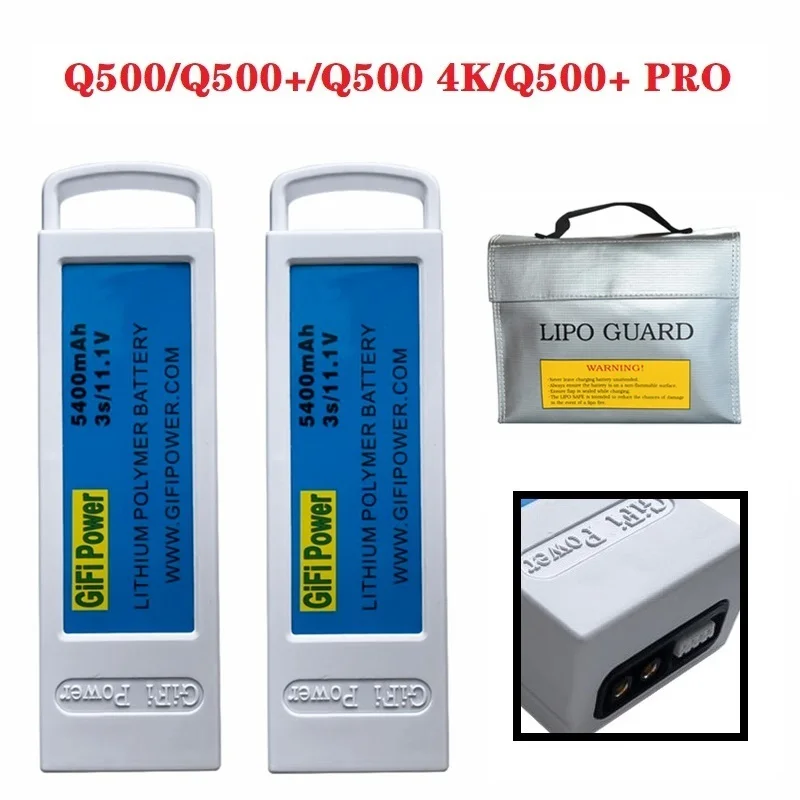 1/2 Pz 11.1V 5400Mah Batteria Al Litio Upgarded Rc Per Yuneec Q500/Q500 +/Q500 4K/Q500 + Pro 4K Rc Per Batteria Drone 11.1V