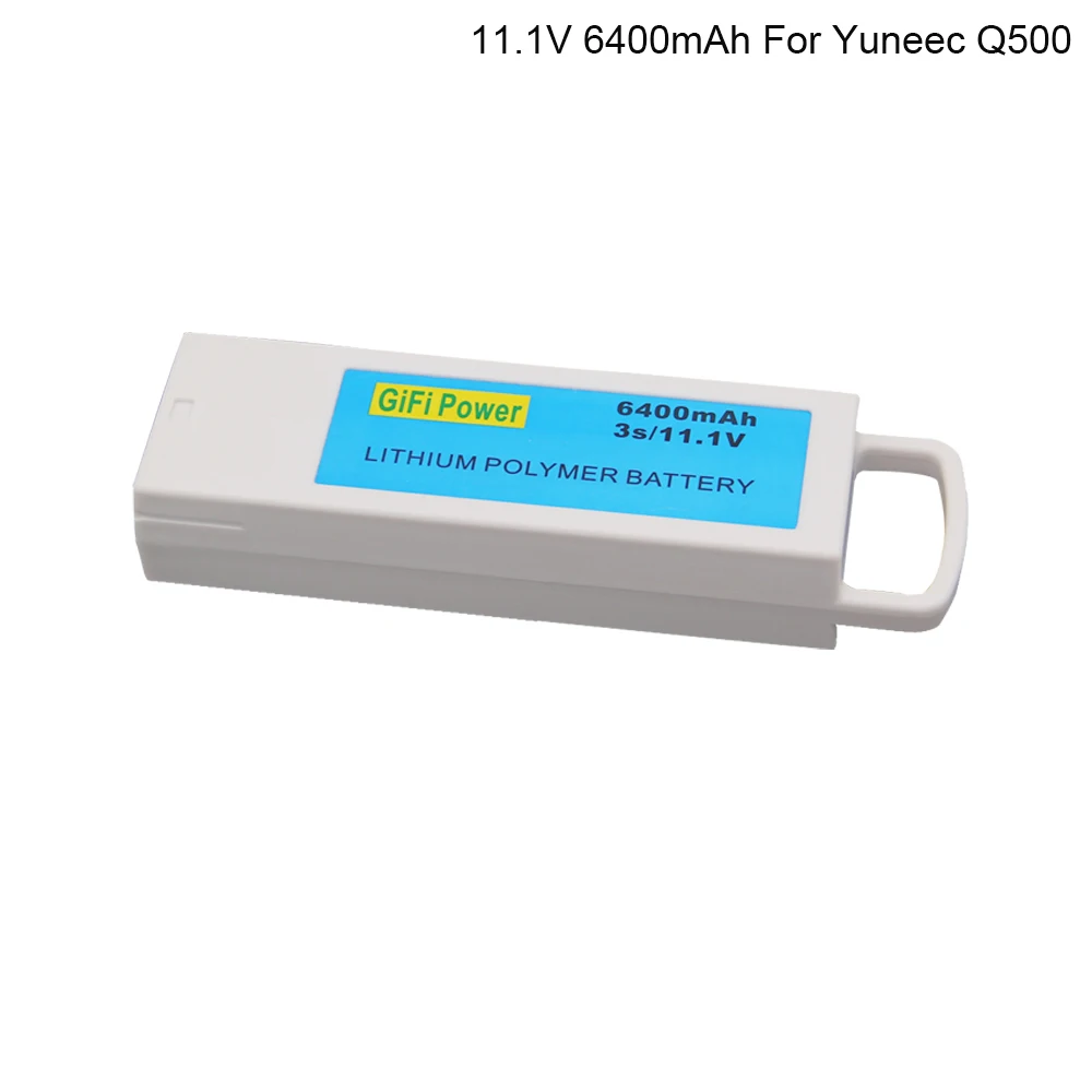 1Pcs Batteria Per Yuneec Q500 Q500 3S 11.1V 6400Mah Al Litio Upgarded Rc Batteria Per Yuneec Q500 Q500 Rc Quadcopter Spedizione Gratuita