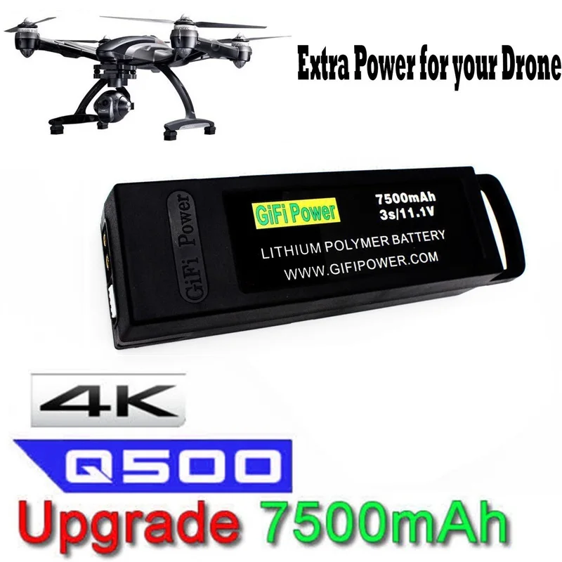 1-3Pcs Batteria Originale Lipo Di Volo Di Aggiornamento Gifi 3S 11.1V 7500Mah Per Yuneec Q500 Q500 Q500 Pro 4K Q500 4K Rc Drone
