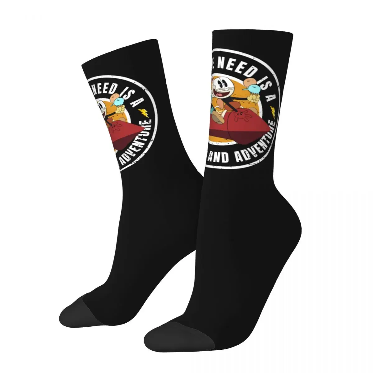 New Male Men Socks Harajuku Funny Life Cuphead Mugman Sock Polyester Retro Games Skateboard Women Stockings Spring Summer Autumn
