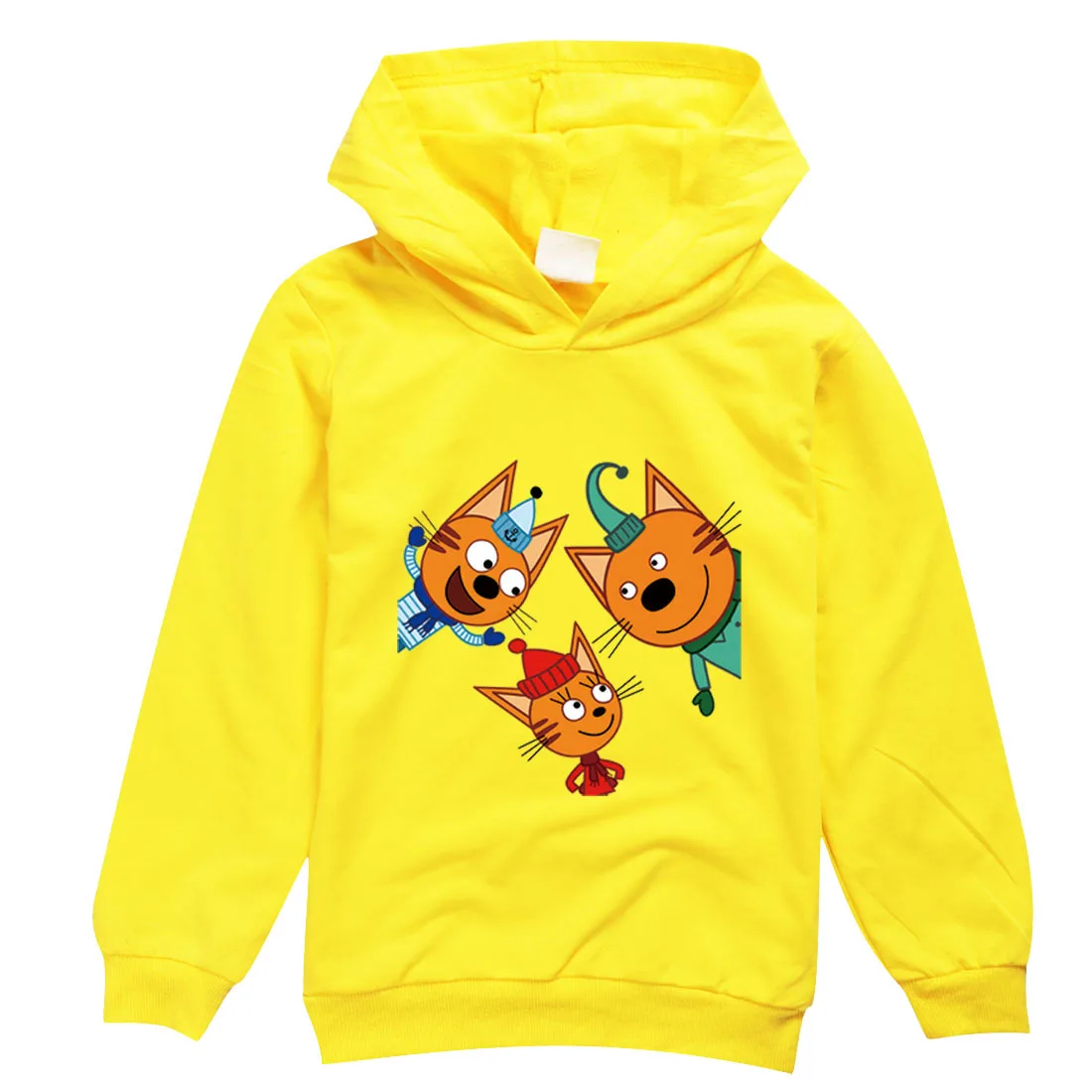 Coful/30000Cofai-Coult A-19 Kid-E-Cats Clothes Kids Russian Cartoon Three Kittens Felpa Con Cappuccio Neonate Felpa Con Cappuccio Toddler Boys Cappott