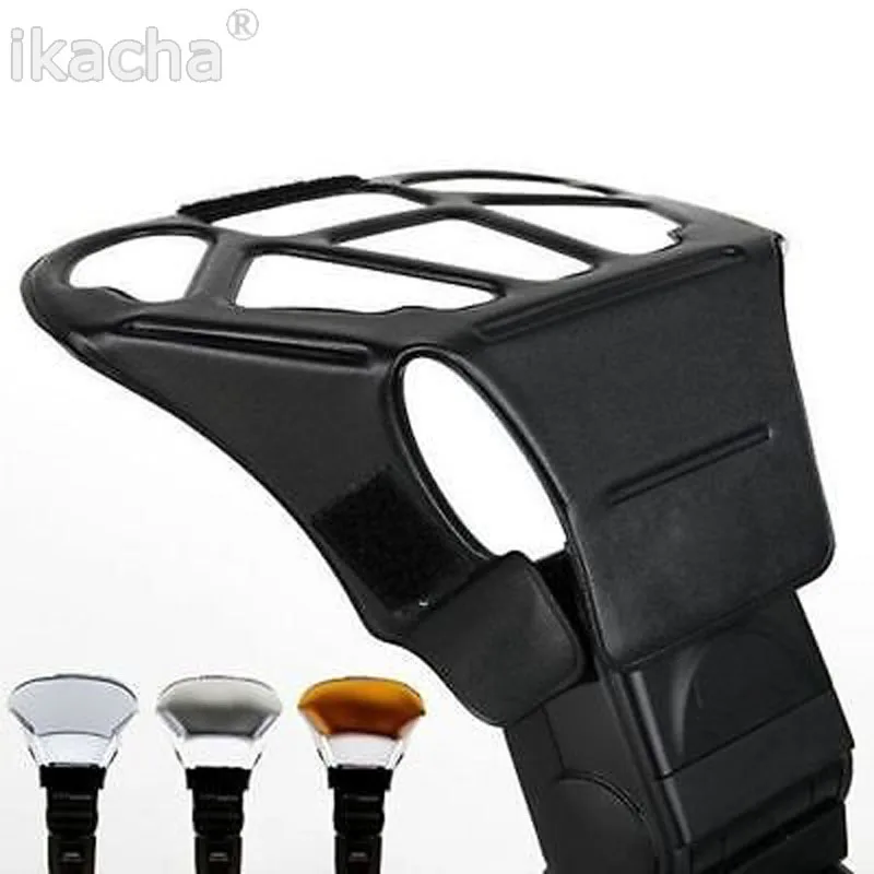 Universale Speedlight Flash Diffusore/Softbox Griglia A Nido D'Ape E Tri-Color Riflettore