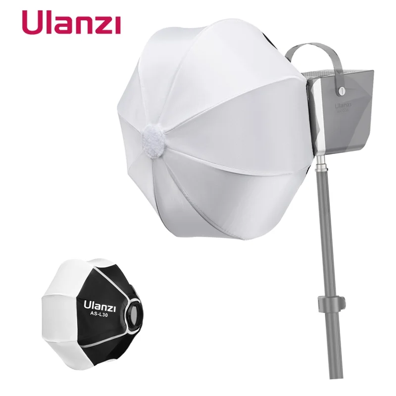 Ulanzi As-L30 30Cm Portatile Globo Lanterna Softbox Mini Bokens Mount Diffusore A Sfera Installazione Rapida Per Ulanzi Lt028 40W Cob Led