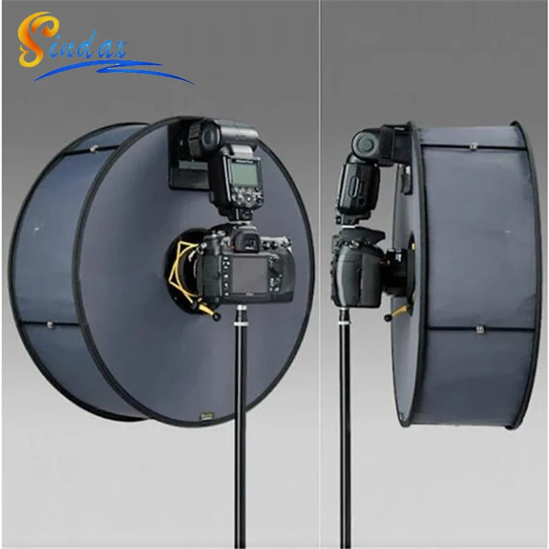 Anello Softbox Speedlite Softbox Luce Del Flash Basamento 45 Centimetri Pieghevole Anello Diffusore Speedlight Soft Box Per Canon Nikon Speedlight