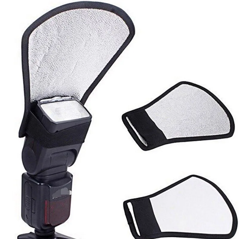 Diffusore Flash Per Fotocamera Softbox Riflettore Argento E Bianco Per Canon 580Ex Nikon Sb-600 Penta