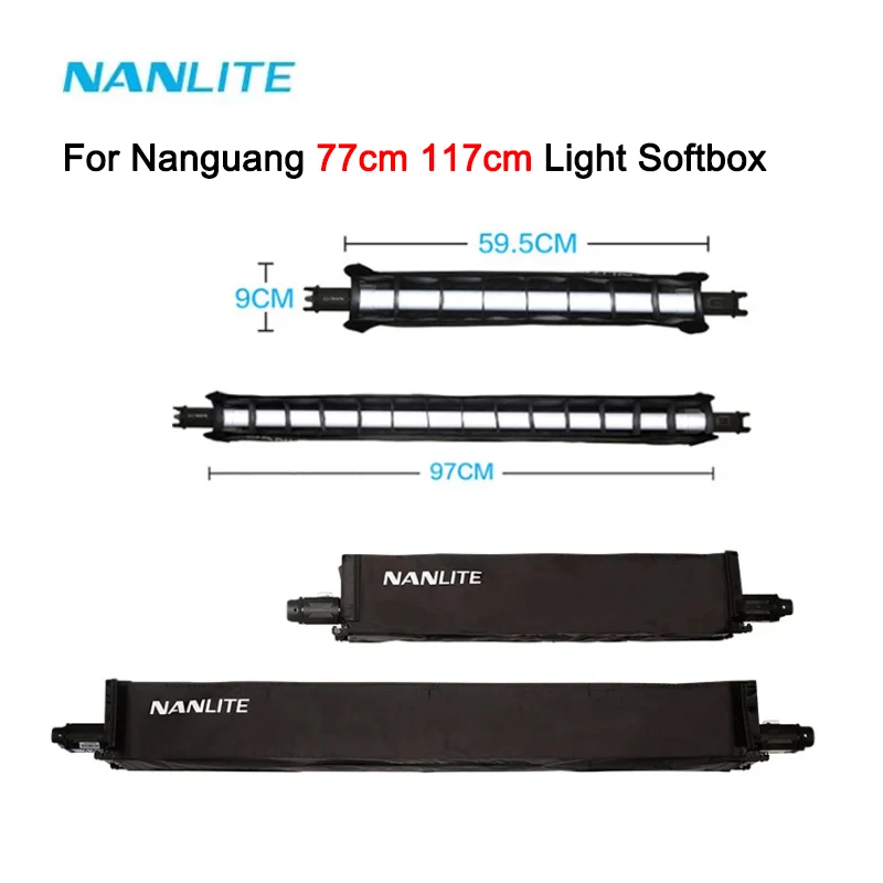 Nanlite 77Cm 117Cm Diffusore Softbox Leggero Eggcrate Griglia A Nido D'Ape Per Luce Di Riempimento A Led Fotografia Accessori Per Il Controllo Della L