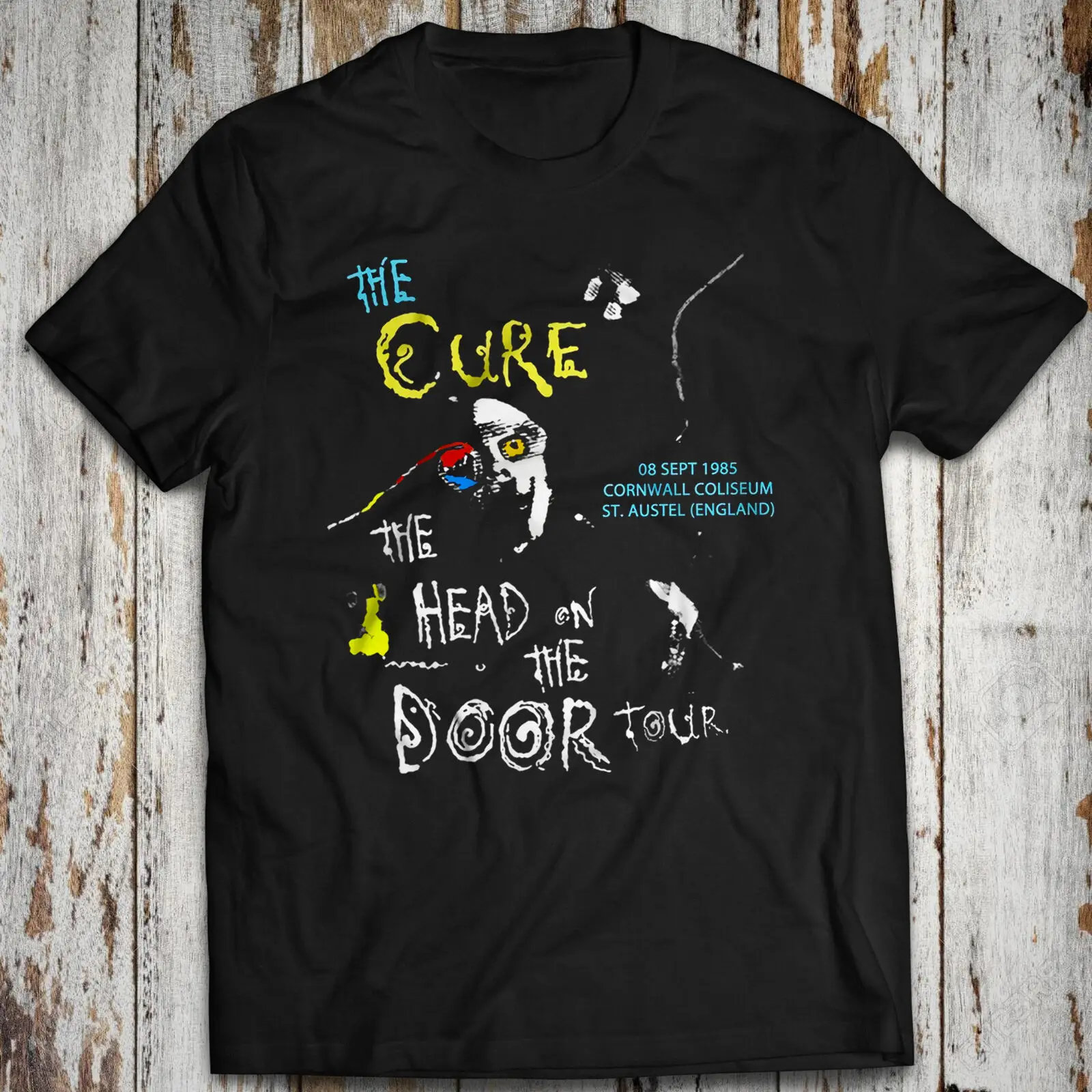 Retro The Head On The Door T-Shirt Robert Smith The Cure Unisex Rock Tee